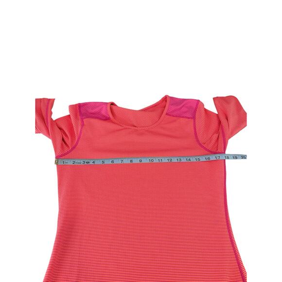 Saucony Pink Purple Striped Long Sleeve Cuffins Workout Running Shirt - Picture 12 of 15